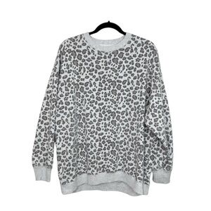 AMERICAN EAGLE Ahh-Mazingly Soft Jegging Fit Gray Leopard Print Sweatshirt